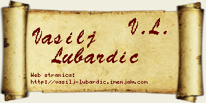 Vasilj Lubardić vizit kartica